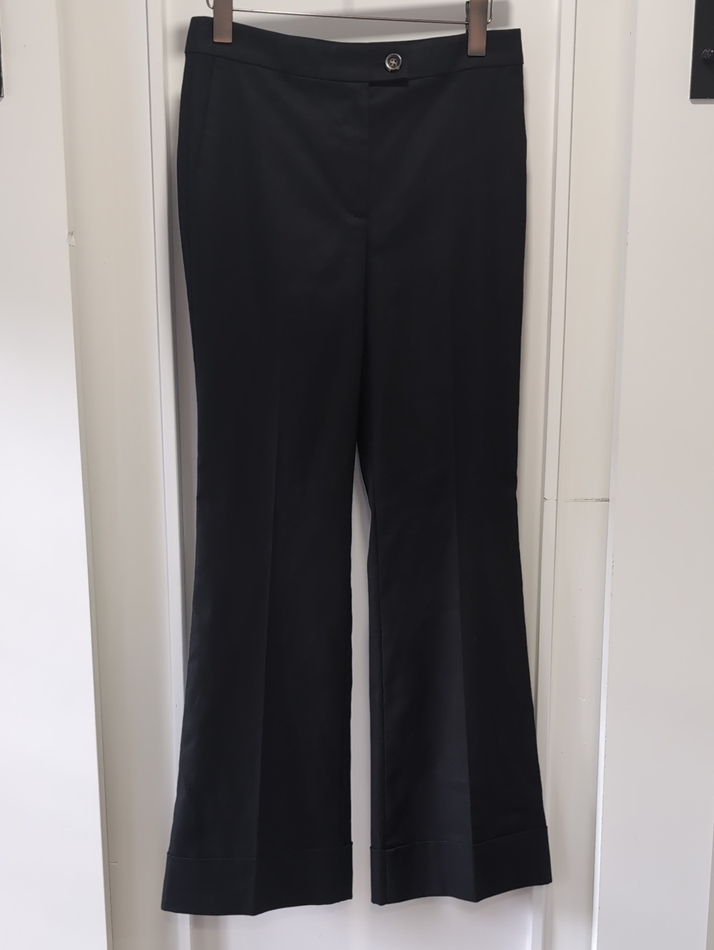 Ann Taylor Black Linen Blend Boot Cut Dress Pants Size 2
